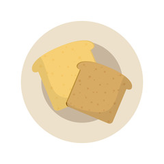 dish with bread icon