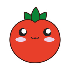 Obraz premium kawaii tomato vector illustration