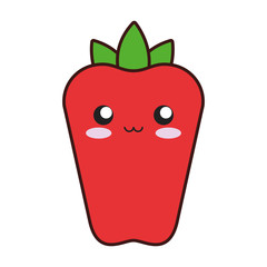 kawaii  red pepper  vector illustration