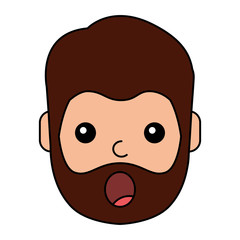 surprised young man avatar character vector illustration design