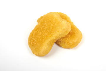 Chicken nuggets isolated on white background