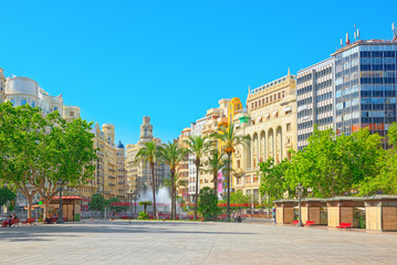 Fototapeta na wymiar City views of Valencia, the third largest city in Spain.