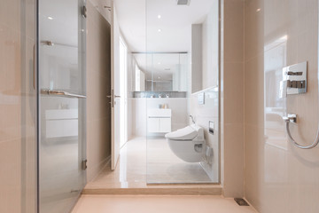 Interior of modern bathroom