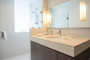 Interior of modern bathroom