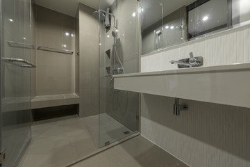 Interior of modern bathroom