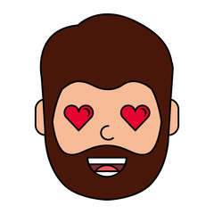 lovely young man avatar character vector illustration design
