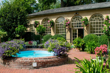 Small Fountain and Garden Shed