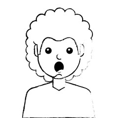 surprised young man avatar character vector illustration design