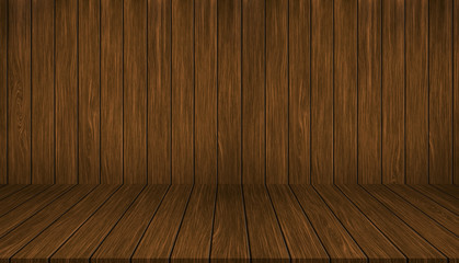 Old wooden interior room.