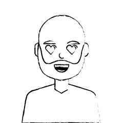 lovely young man avatar character vector illustration design