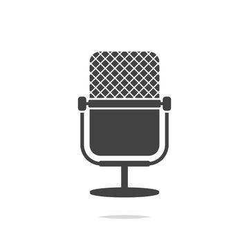 recommend clip art: Vintage microphone icon vector isolated