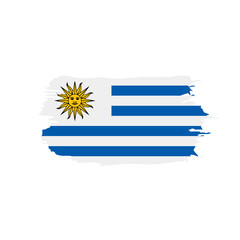 Fototapeta premium Uruguay flag, vector illustration