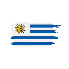 Uruguay flag, vector illustration