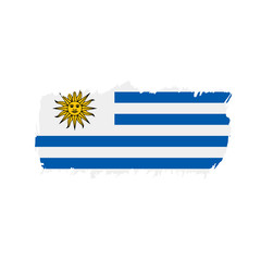 Fototapeta premium Uruguay flag, vector illustration