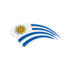 Uruguay flag, vector illustration
