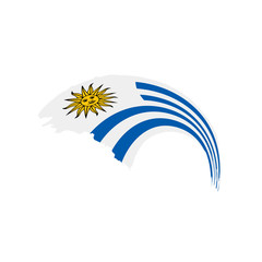 Uruguay flag, vector illustration