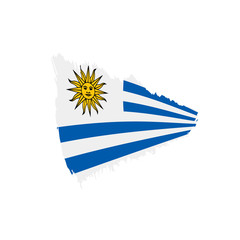 Uruguay flag, vector illustration