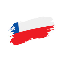 Chile flag, vector illustration