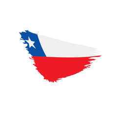 Chile flag, vector illustration