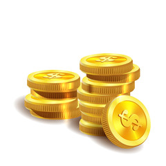 Vector Illustration of golden coins.