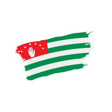 Abkhazia flag, vector illustration