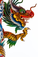 dragon statue on white background Beautiful