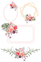 roses piano, floral arrangement of roses, frames for wedding invitations, template