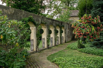 Garden Wall with Archways