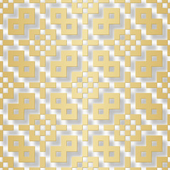 Arabic seamless pattern with 3D effect for the festive design of the brochure, website, print. Vector illustration