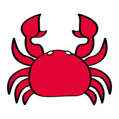 sea wild life crab marine animal image vector illustration