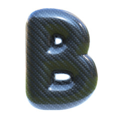 Carbon fiber font letter B