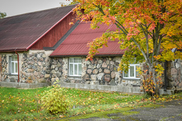 Fototapeta na wymiar Beautifully built house of large stones