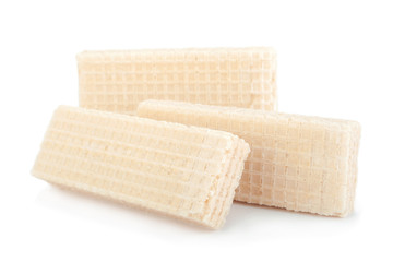 Wafers stick on white