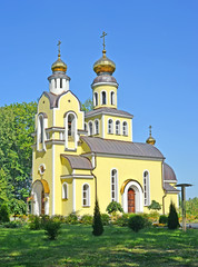 Fototapeta na wymiar Church of the Holy Apostles Peter and Paul. Zheleznodorozhny, Kaliningrad region