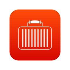 Briefcase icon digital red