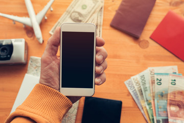 Travel planning and booking app for mobile phone