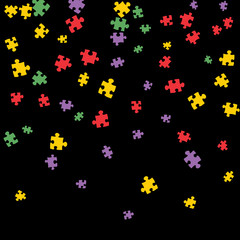 Naklejka na ściany i meble Confetti Background Pattern. Puzzle pieces and big ideas design, vector illustration graphic