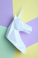 White head of a unicorn © Studio KIVI