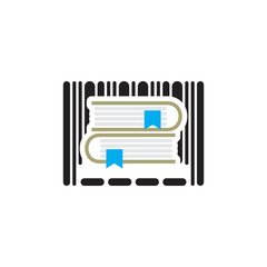 Book Barcode Logo Icon Design