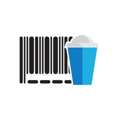 Drink Barcode Logo Icon Design