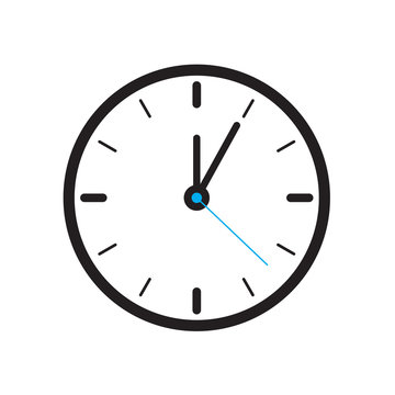 Clock Icon Isolated on White Background
