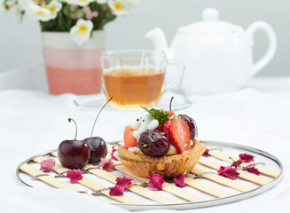 Strawberry cupcake, fruit cupcake, . ,