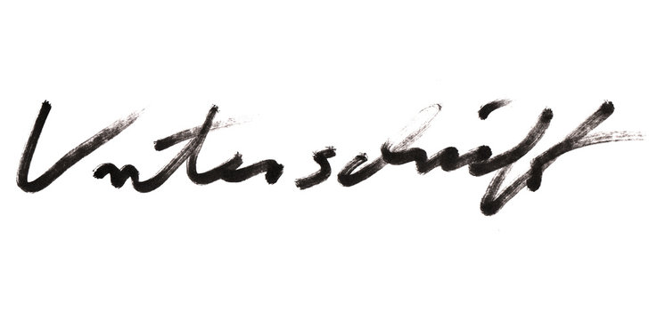Isolierte Unterschrift