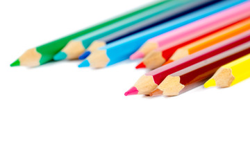 Obraz premium pencils group isolated on white background