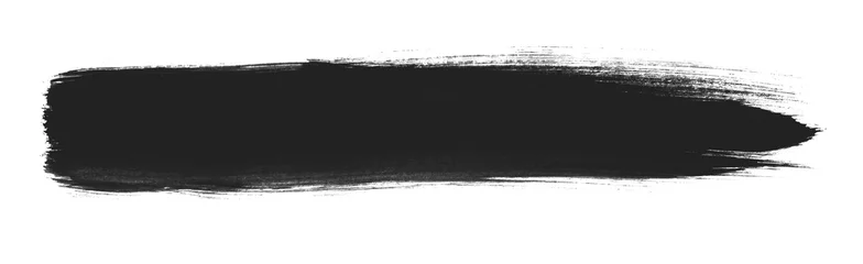 Fototapeten Pinselstreifen mit schwarzer Farbe © kebox