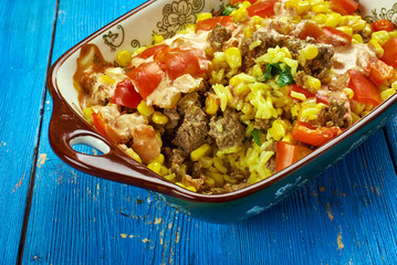 Mexican Beef and Rice Casserole