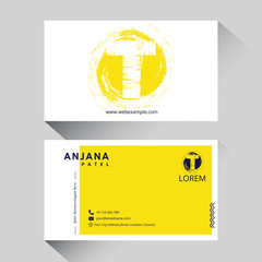 Letter T logo corporate business card