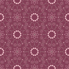 Floral red seamless background