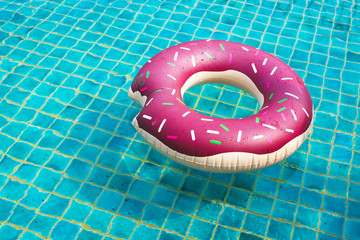 Donut lifebuoy in the swimming pool