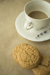  coffee with cookies and lavender